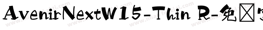AvenirNextW15-Thin R字体转换
